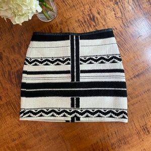 Madewell Gamine Jacquard Leather Mini Skirt